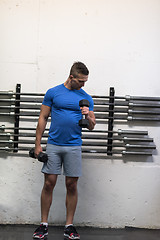 Image showing weight training fitness man