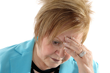 Image showing Thinking senior woman.