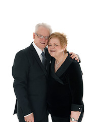 Image showing Lovely older couple embracing.