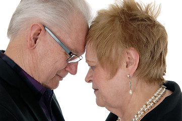 Image showing Couple with forehead together.