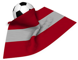 Image showing socce rball and flag of austria - 3d rendering
