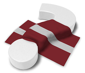 Image showing question mark and flag of latvia - 3d illustration