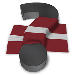 Image showing question mark and flag of latvia - 3d illustration