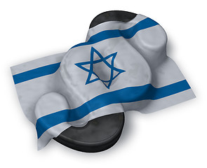 Image showing paragraph symbol and flag of israel - 3d rendering