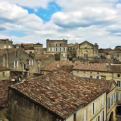 Image showing Tiled rooftops of Saint-Emilion, France