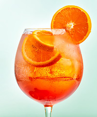 Image showing Glass of aperol spritz cocktail