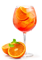 Image showing glass of aperol spritz cocktail