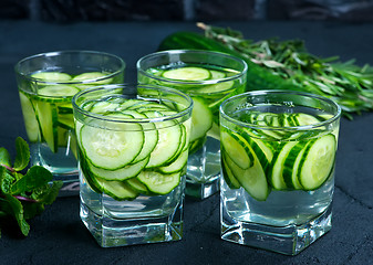 Image showing drink with cucumber