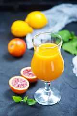 Image showing orange juice and orange