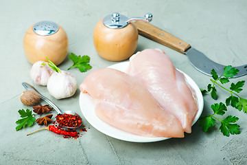 Image showing raw chicken fillet