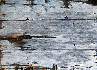 Image showing old wooden boards on floor