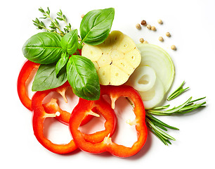 Image showing composition of vegetables, herbs and spices
