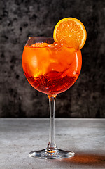 Image showing glass of aperol spritz cocktail