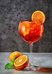 Image showing glass of aperol spritz cocktail