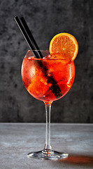 Image showing glass of aperol spritz cocktail