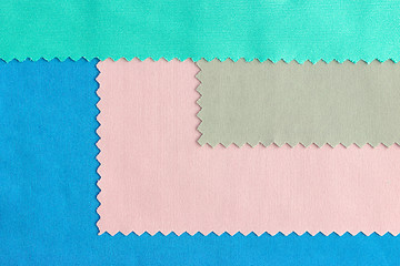 Image showing Colorful Fabric Samples Background