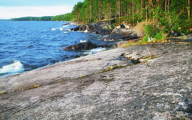 Image showing Rocky Coast of Onega Lake