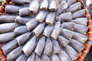 Image showing Sea food market in Maeklong Railway Market