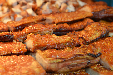 Image showing Crispy pork sold on the market 