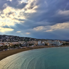 Image showing Beautiful sky over the town of Peniscola