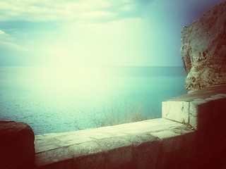 Image showing View over the sea in mystical light