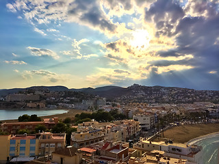 Image showing Town of Peniscola in sunlight