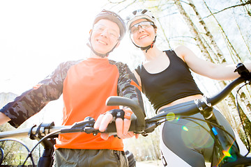 Image showing Man with woman in helmets