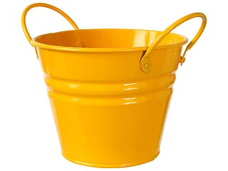 Image showing Orange bucket on white