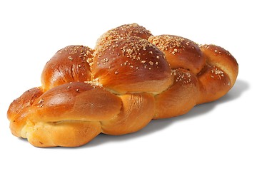 Image showing Challah bun on white