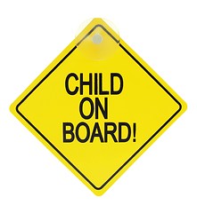 Image showing Child on board sign