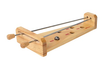 Image showing Wooden game with steel ball