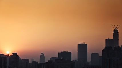 Image showing Early morning cityscape of Beijing