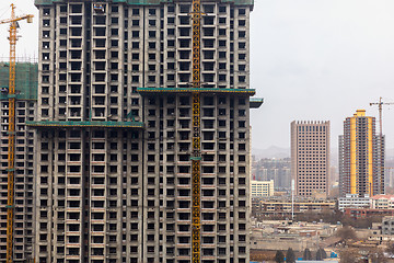 Image showing Large residental building in development