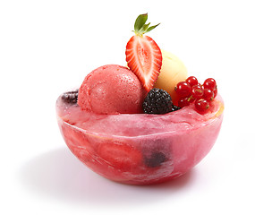 Image showing sorbet with fresh berries