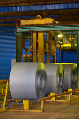 Image showing Rolls of metal coil