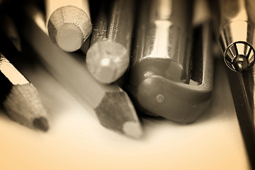 Image showing Close-up pencil.