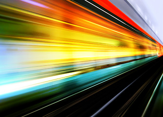 Image showing high speed train motion blur