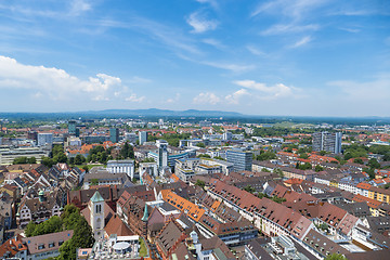 Image showing an aerial view over Freiburg