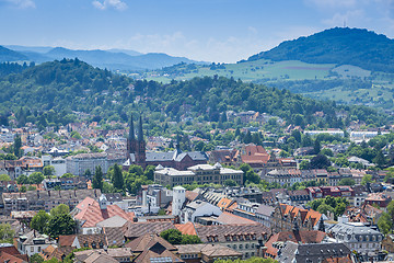 Image showing an aerial view over Freiburg