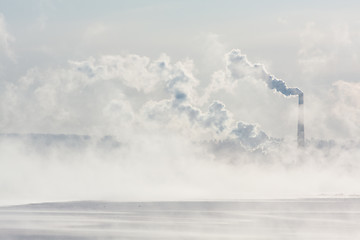 Image showing smoke from the chimney