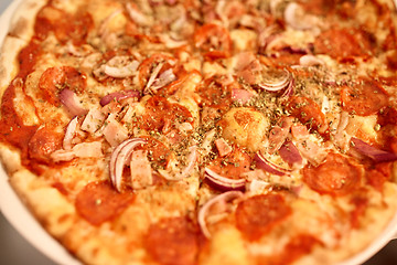 Image showing close up of pizza