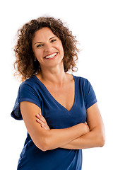 Image showing Portrait of a happy mature woman