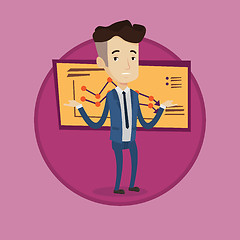 Image showing Bancrupt business man vector illustration.