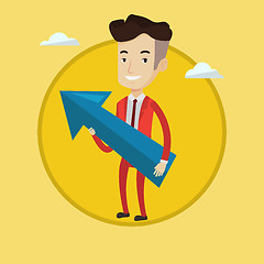 Image showing Successful businessman with arrow up.