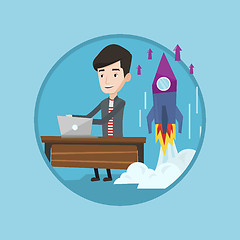 Image showing Successful business start up vector illustration.