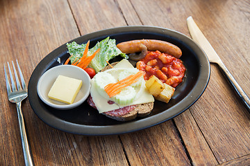 Image showing close up of food on plate