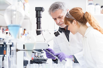 Image showing Health care researchers working in scientific laboratory.