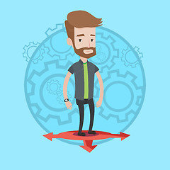 Image showing Man choosing career way vector illustration.