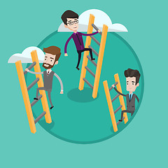 Image showing Business people climbing to success.