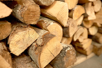 Image showing close up of firewood